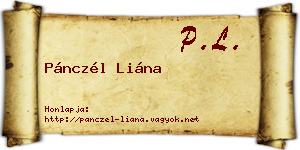 Pánczél Liána névjegykártya